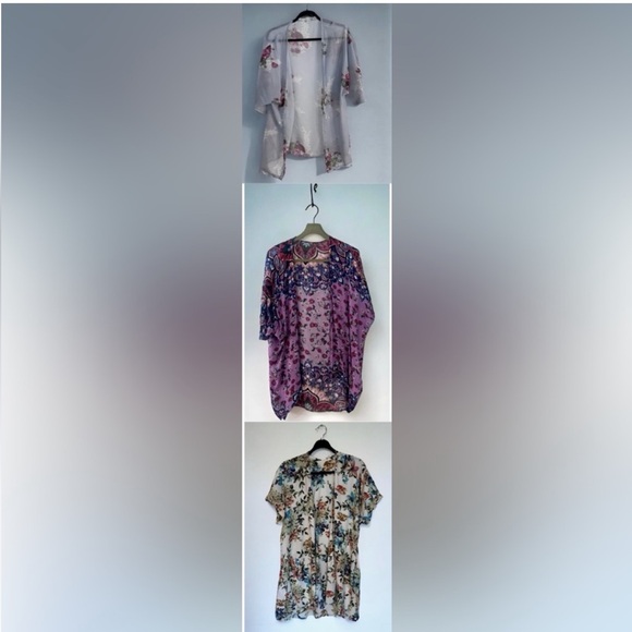 Floral Kimonos Set Of 3 - Picture 1 of 7